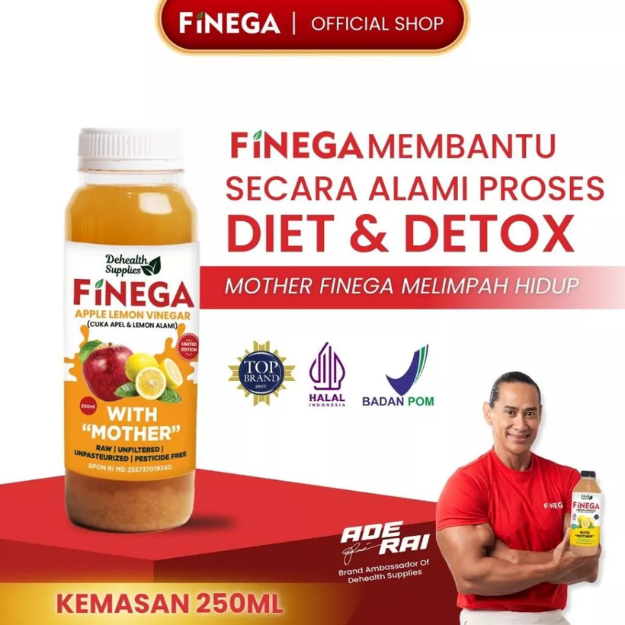 

Finega Cuka Apel Lemon 250ml Plastik, Cocok Untuk Kesehatan