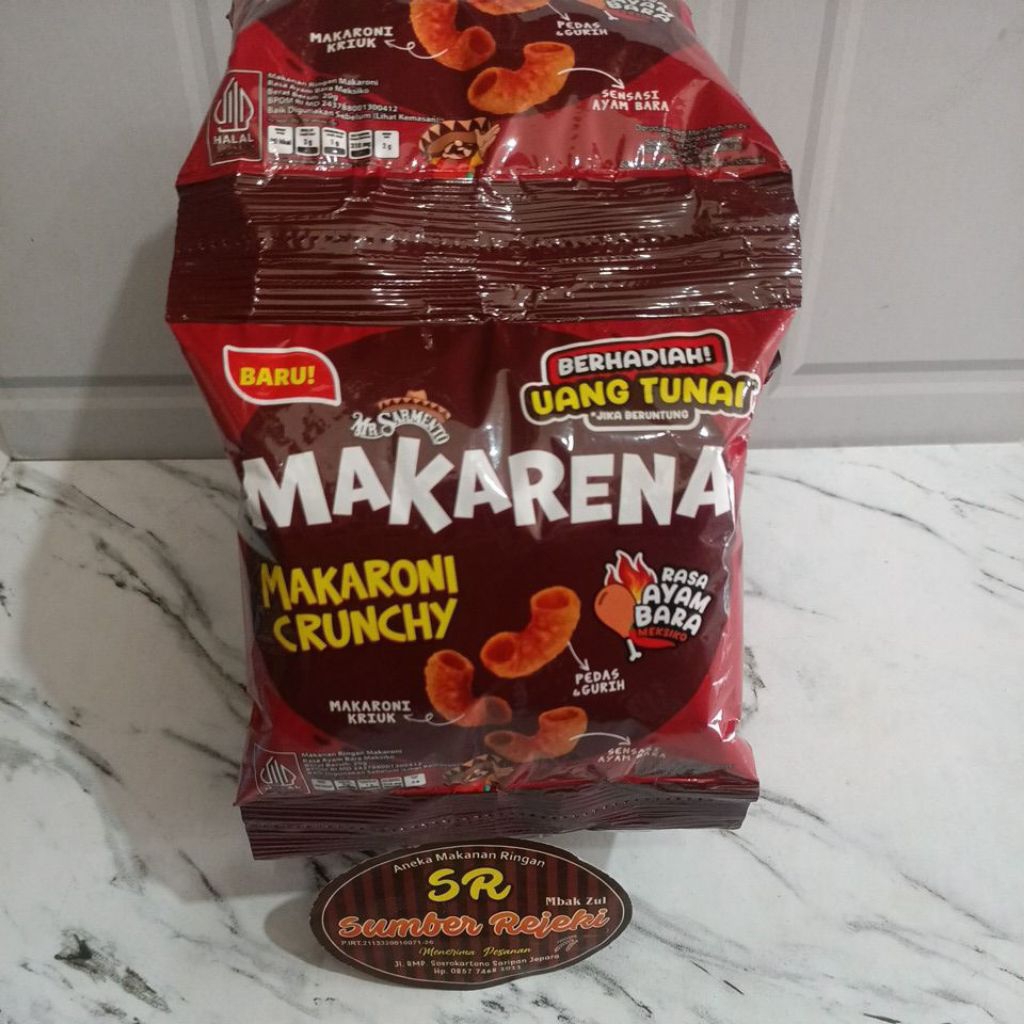 

MAKARENA MAKARONI CRUNCHY RASA AYAM BARA ISI 10PCS