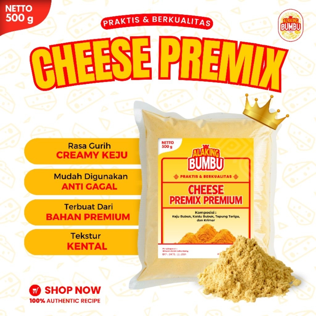 

ALAKING BUMBU Cheese Premix Premium / Keju Bubuk / Saos Keju
