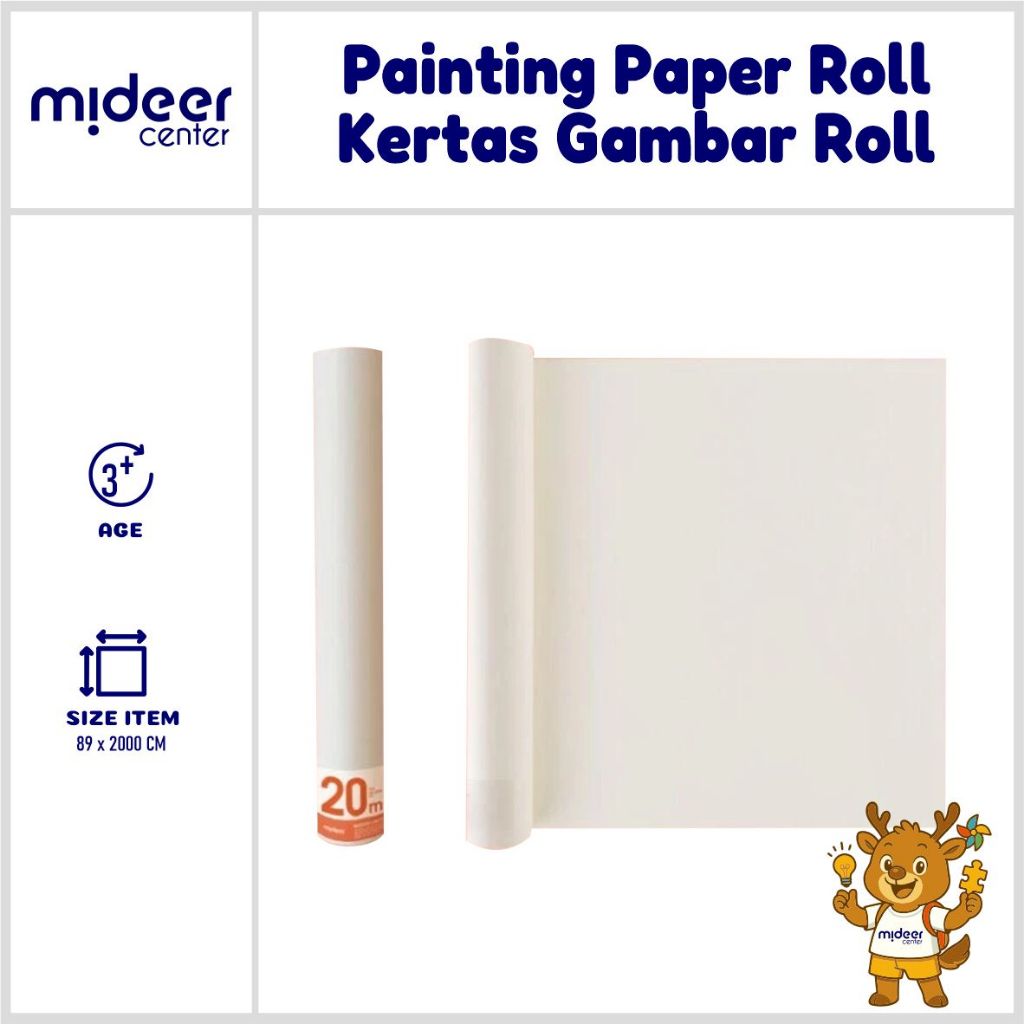 

Mideer Painting Paper Roll Kertas Gambar Roll 20m Kertas Menggambar Mewarnai