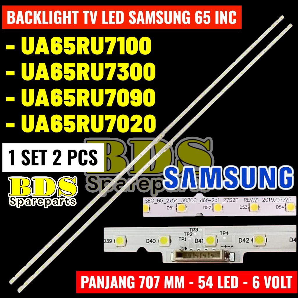 backlight Tv Led SAMSUNG 65 inc UA65RU7100 UA65RU7020 UA65RU7090 UA65RU7300