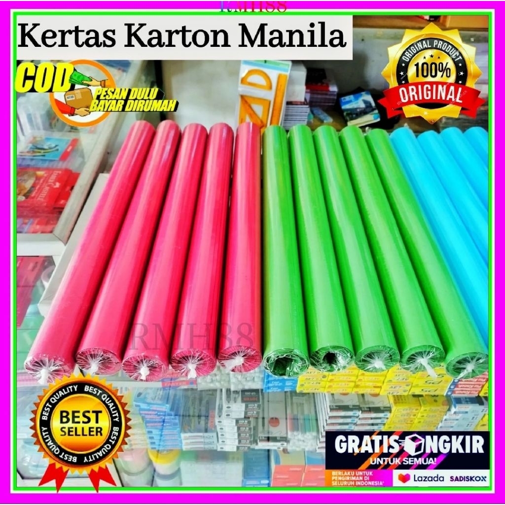 

Kertas Kartin Manila / Kertas BC Uk 90x60cm 10 Pcs