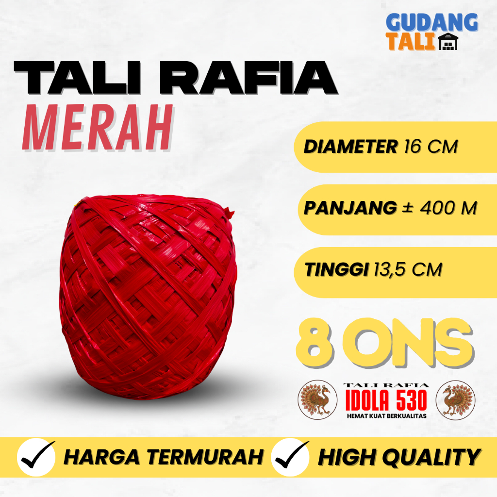 

Tali Rafia 8 ONS – Warna Mengkilap, Awet, dan Harga Hemat Merk Idola 530