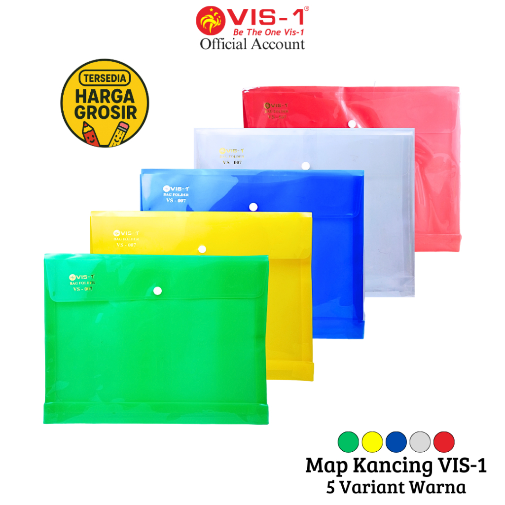 

VIS-1 - Map Kancing F4 Folio Plastik Transparan Dokumen kode VS-007