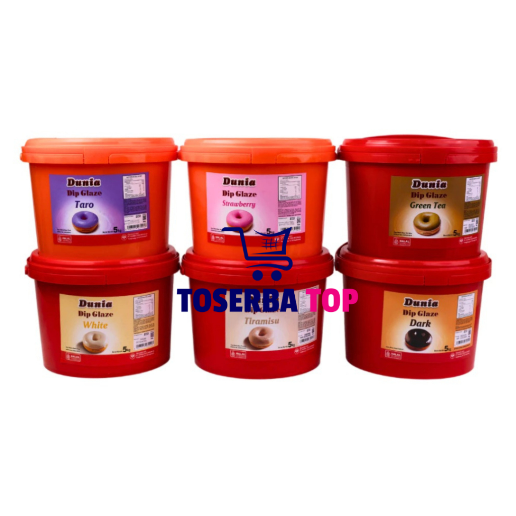 

Dunia Dip Glaze Eco 5kg All Variant Topping Donut / Glaze Dunia 5kg