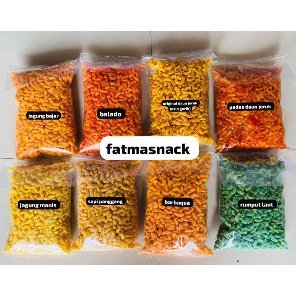 

MAKARONI KRIUK READY VARIAN RASA BALADO/BARBAQUE/SAPI PANGGANG/JAGUNG BAKAR/JAGUNG MANIS/RUMPUT LAUT/PEDAS DAUN JERUK/ORIGINAL DAUN JERUK