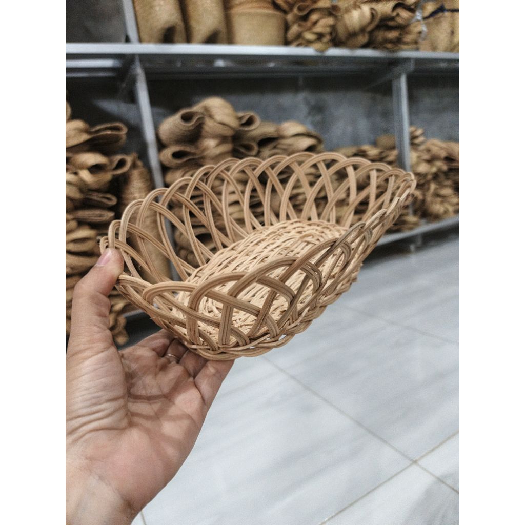 Keranjang rotan oval