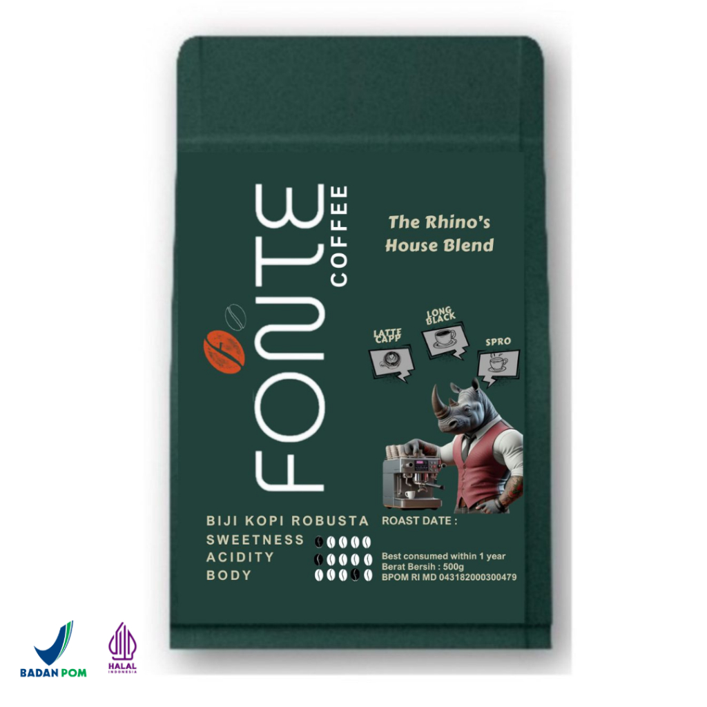 

Biji Kopi Robusta The Rhino's House Blend 1 kg