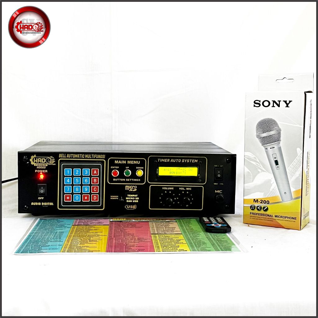 Bel Sekolah /Pabrik manual dan Otomatis plus mic