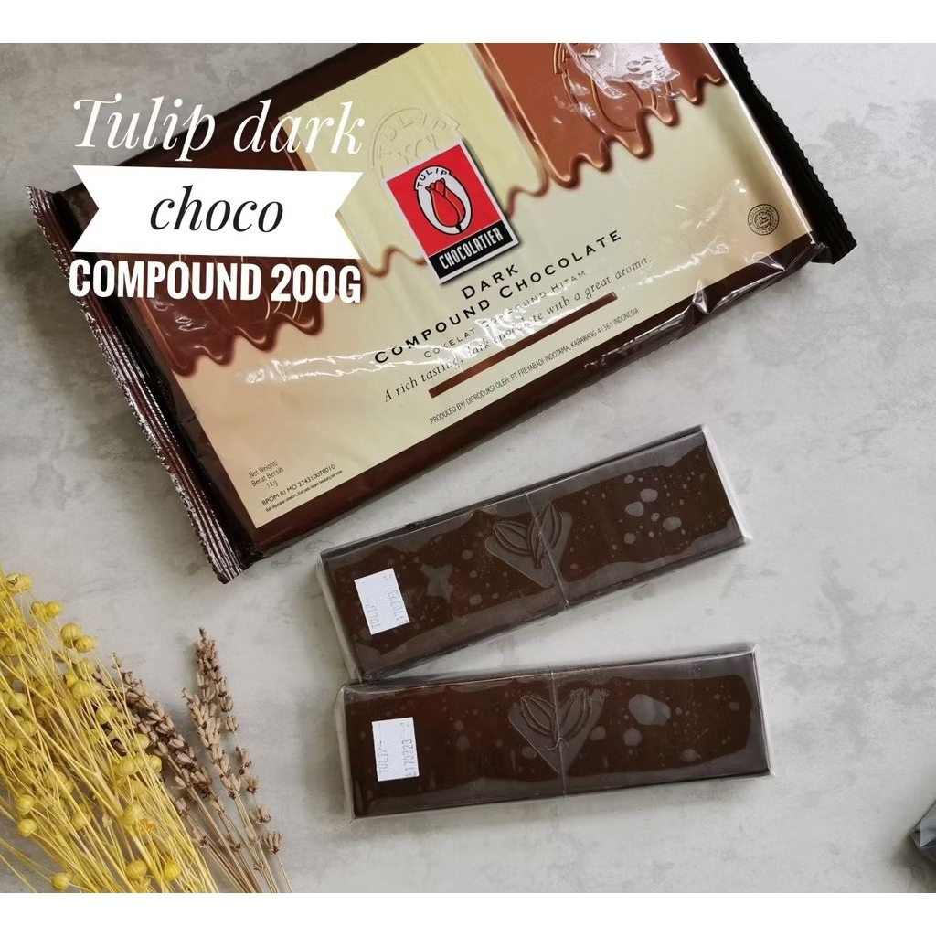 

TERMURAH TULIP DARK COMPOUND REPACK 200 GRAM EXP 2027
