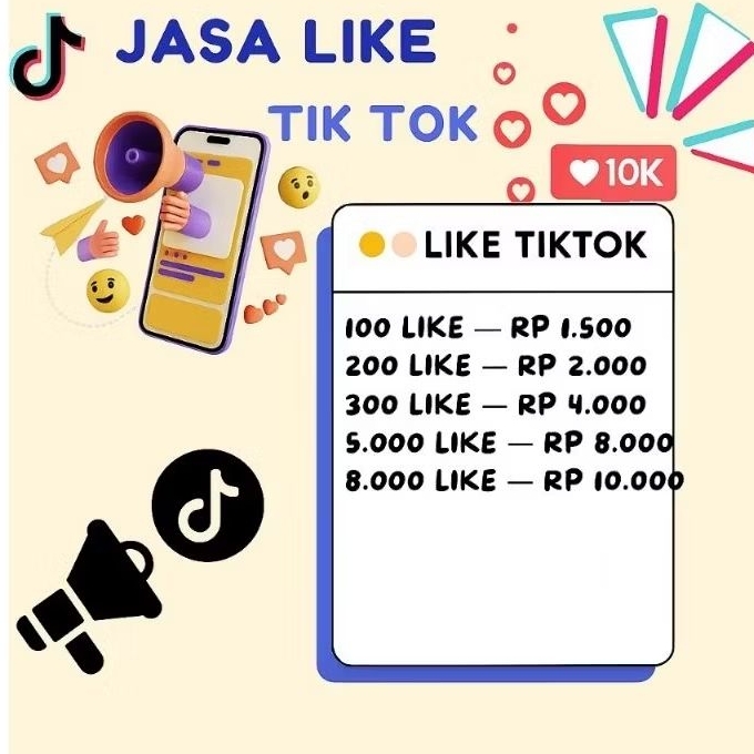 Jasa like tiktok
