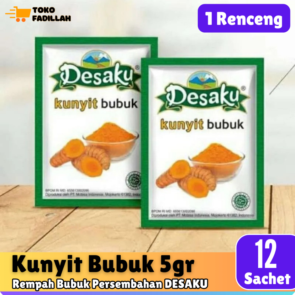 

Desaku Kunyit Bubuk 5 gr x 12 Sachet [1 Renceng]