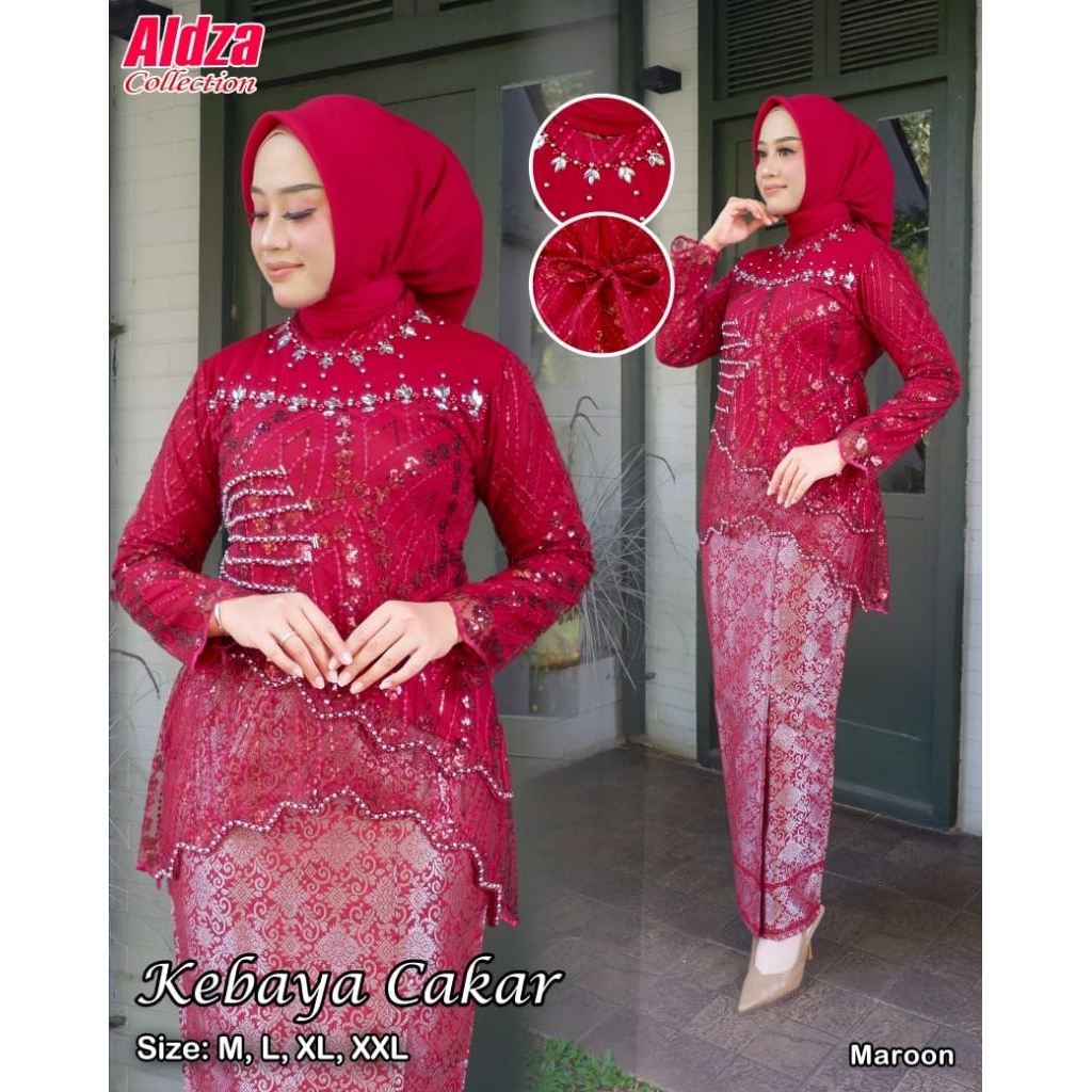 Kebaya tulle cakar - anak amak olshop - kebaya pesta - kebaya wisuda - kebaya modern