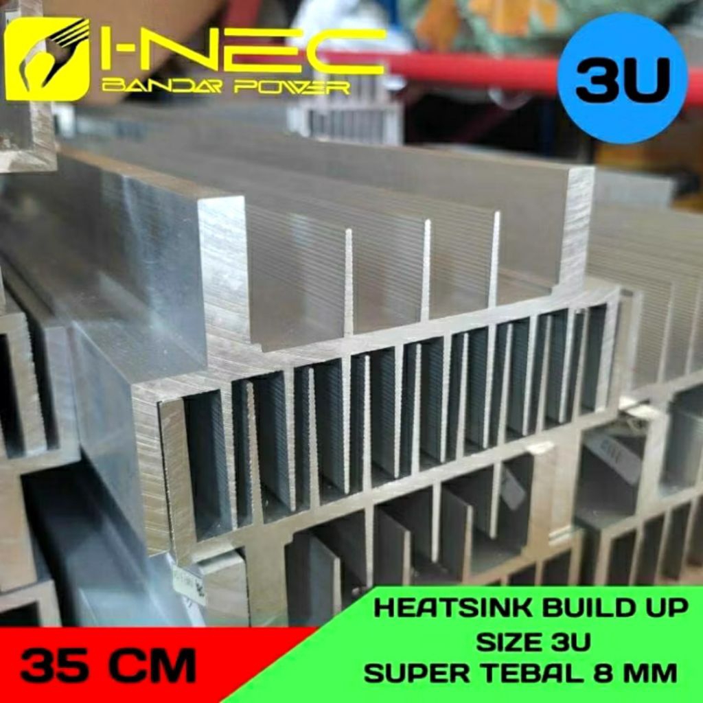 Heatsink/Pendingin 3U Putih (30cm) Super Tebal 8mm