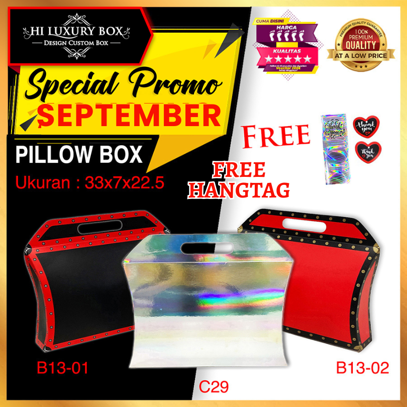 

Kotak|Souvenir|Pillow|Baju|Kado|Hadiah|Dus|Box|Packaging|33X7X22.5|B13