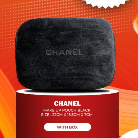 Ch4n3l Vanity Case Velvet Black