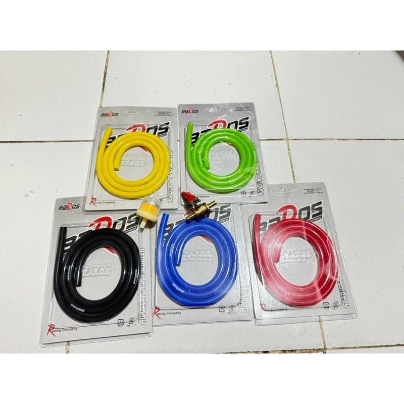 PAKETAN SELANG BENSIN BAROS + FILTER MAGNET BENSIN+ KRAN BENSIN KUNINGAN UNIVERSAL ALL MOTOR