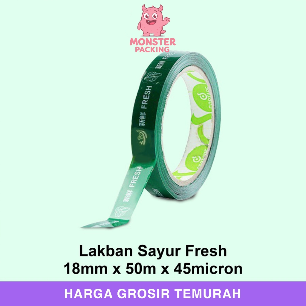 

Lakban Sayur FRESH 18mm x 50m Plakban Isolasi OPP TERMURAH /SATUAN