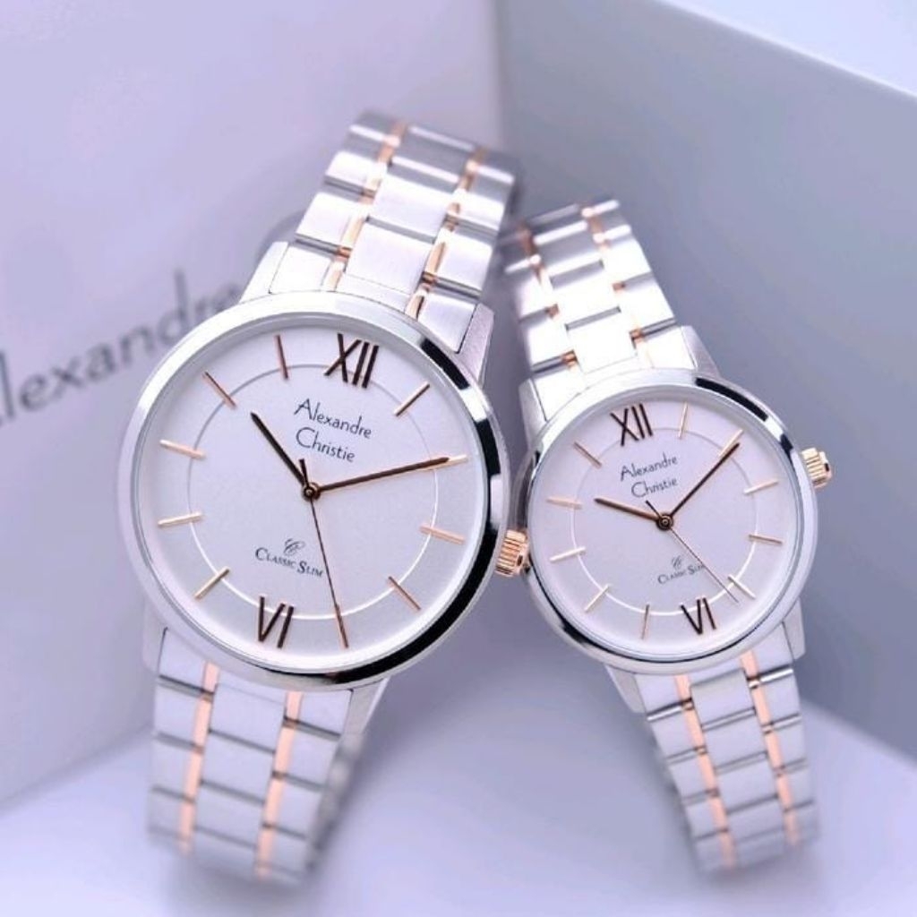 JAM TANGAN COUPLE ALEXANDER CRISTIE 8689 ORIGINAL