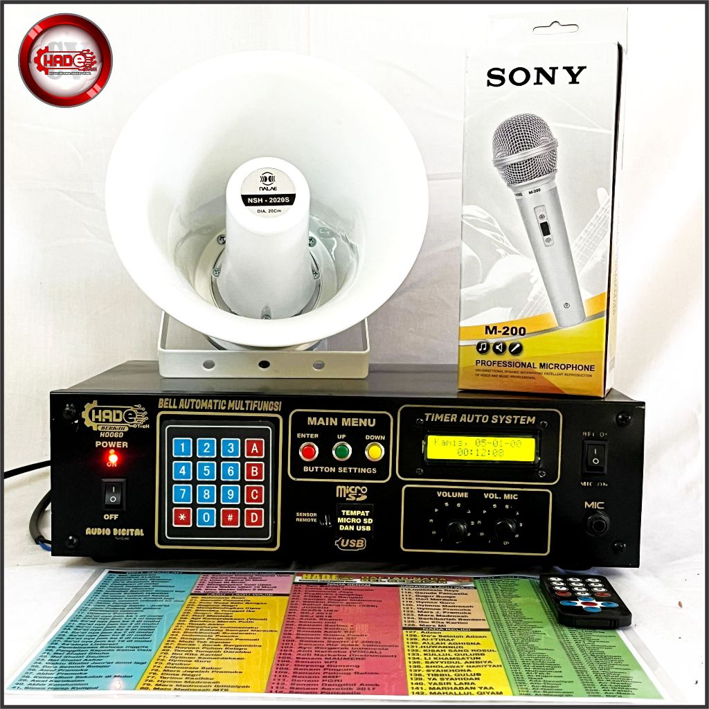 BEL SEKOLAH OTOMATIS 260 NADA 1 SPEAKER LENGKAP