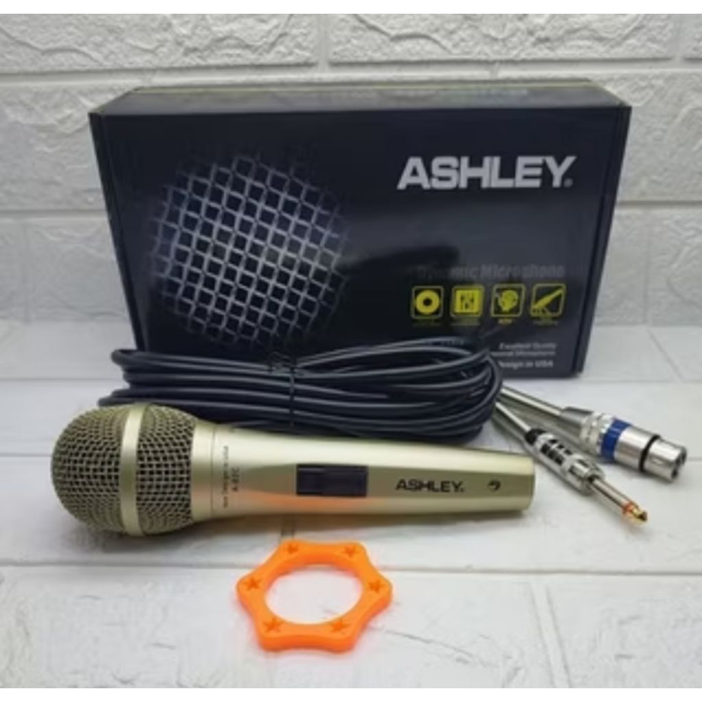 Microphone Kabel ASHLEY A-02 Mik Vocal panjang Kabel 5 meter mic ASHLEY A02 New Series