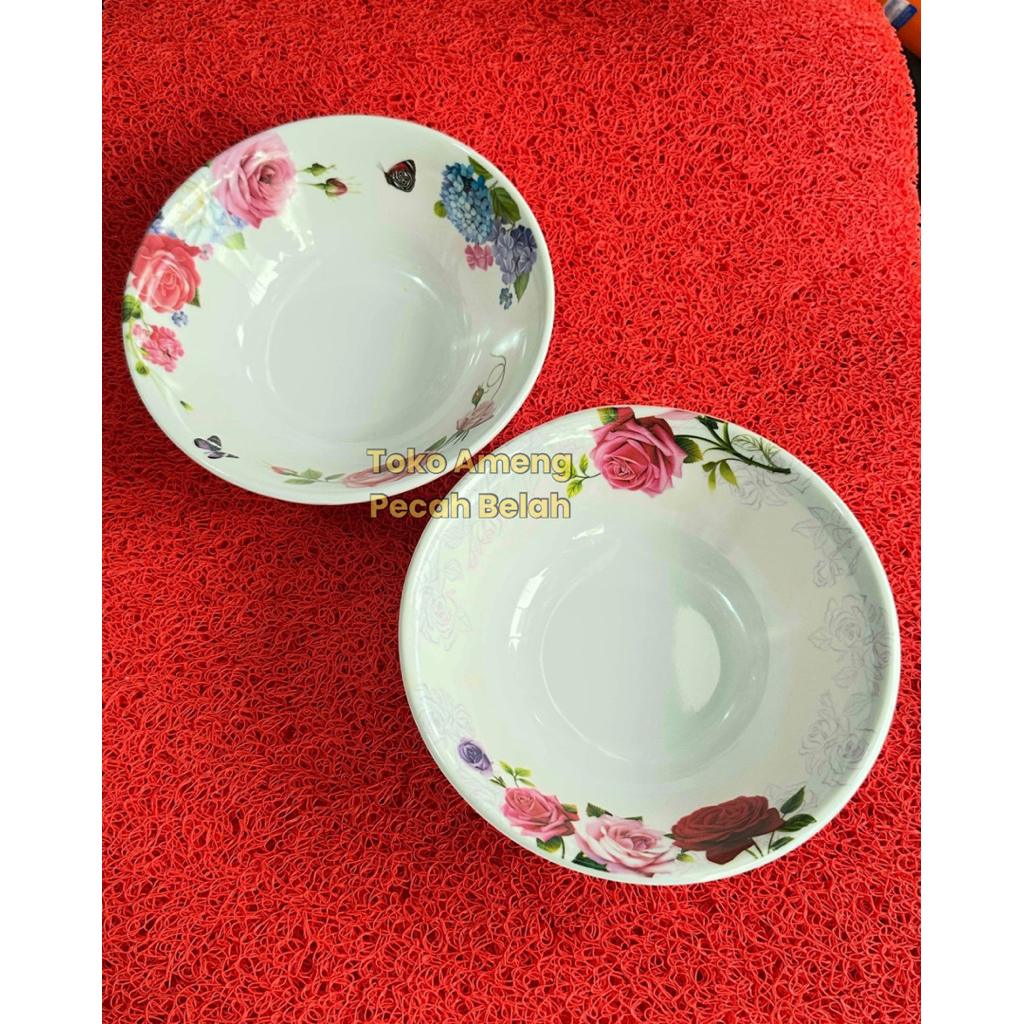 Mangkok Bakso Melamin Motif Bunga Singa Singi | Mangkok Es Campur