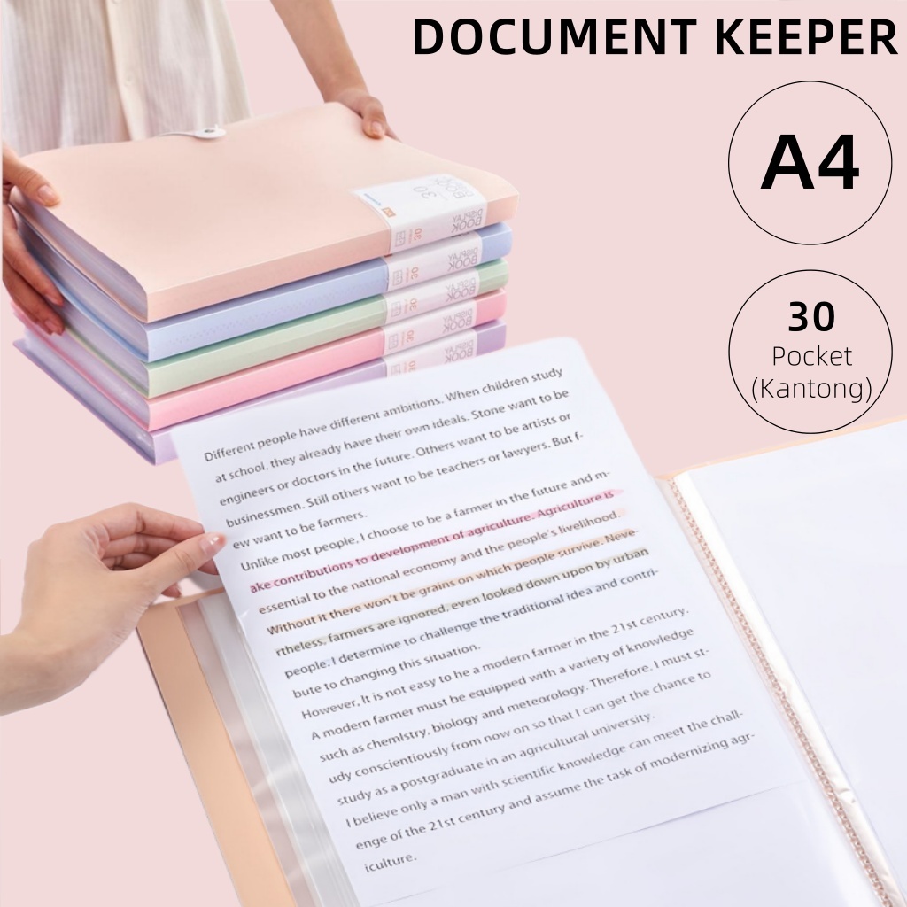 

Folder Dokumen Transparan Document Keeper - Map File & Display Book DK Pastel