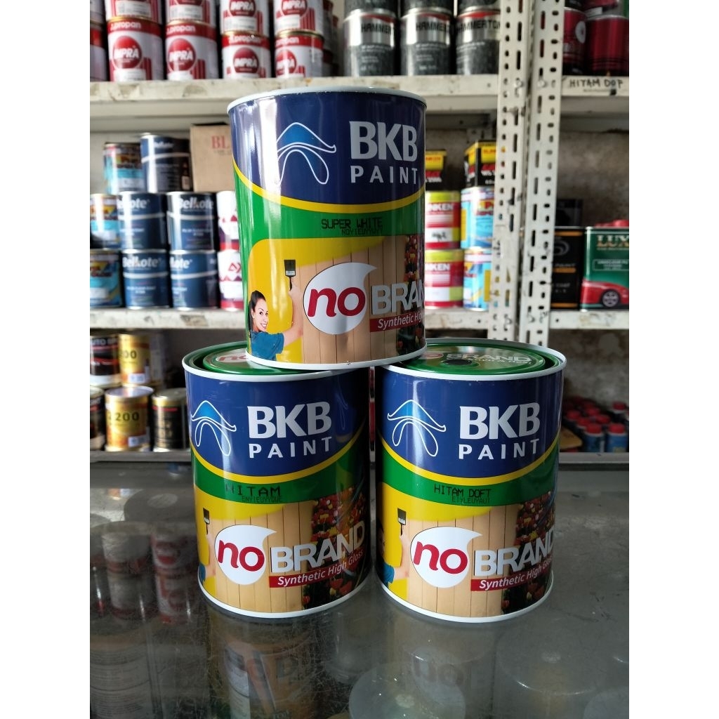 BKB PAINT CAT KAYU DAN BESI NO BRAND / SUPER WHITE / HITAM/ HITAM DOFF