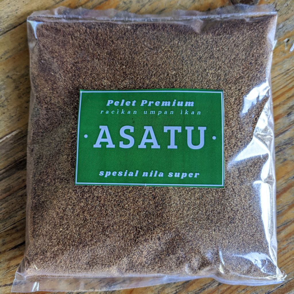 Pelet premium umpan ikan ASATU hijau spesial nila super