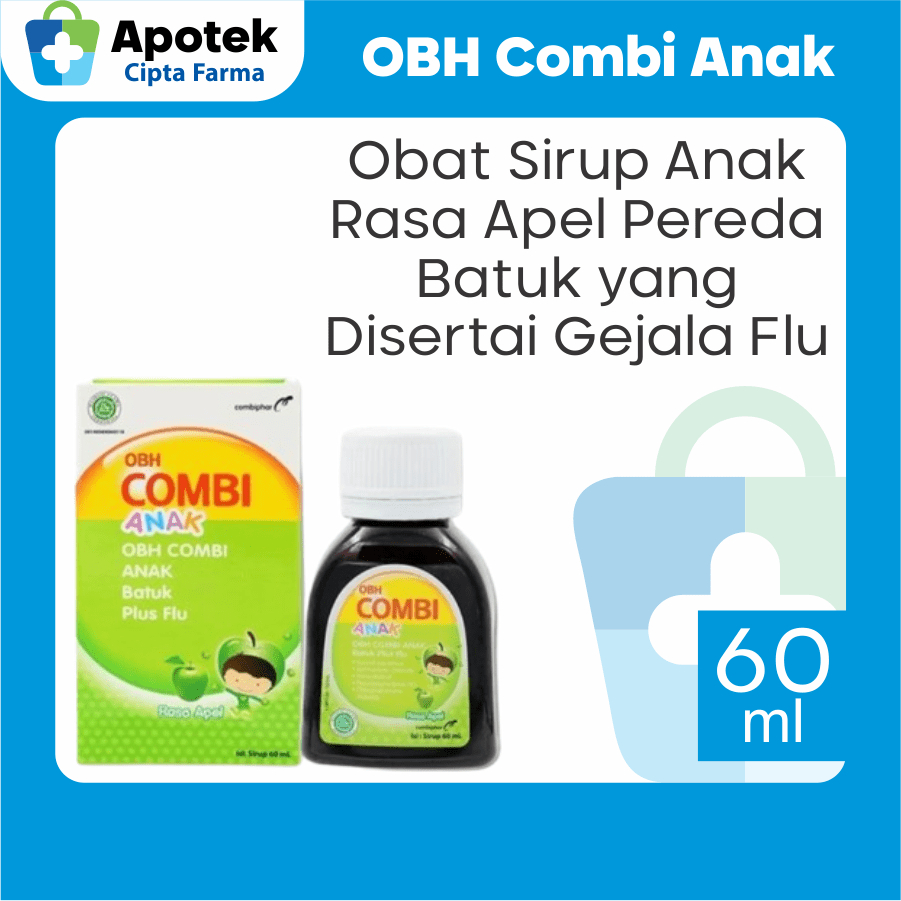 OBH Combi Anak Plus Flu Rasa Apel Paracetamol Parasetamol Pseudoephedrine Hci Obat Batuk Anak Obat D