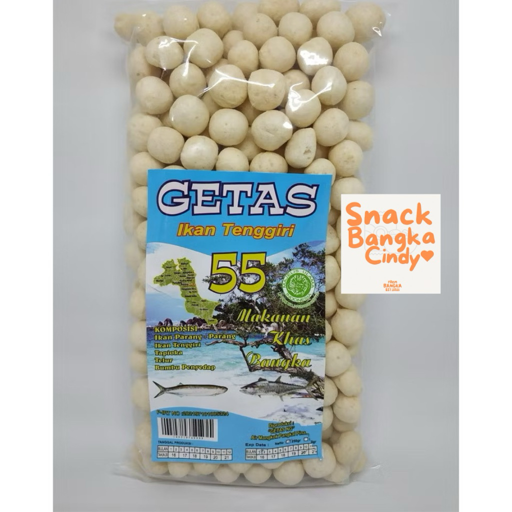 

Kerupuk Getas 55 Ikan Tenggiri Bulat Snack Bangka