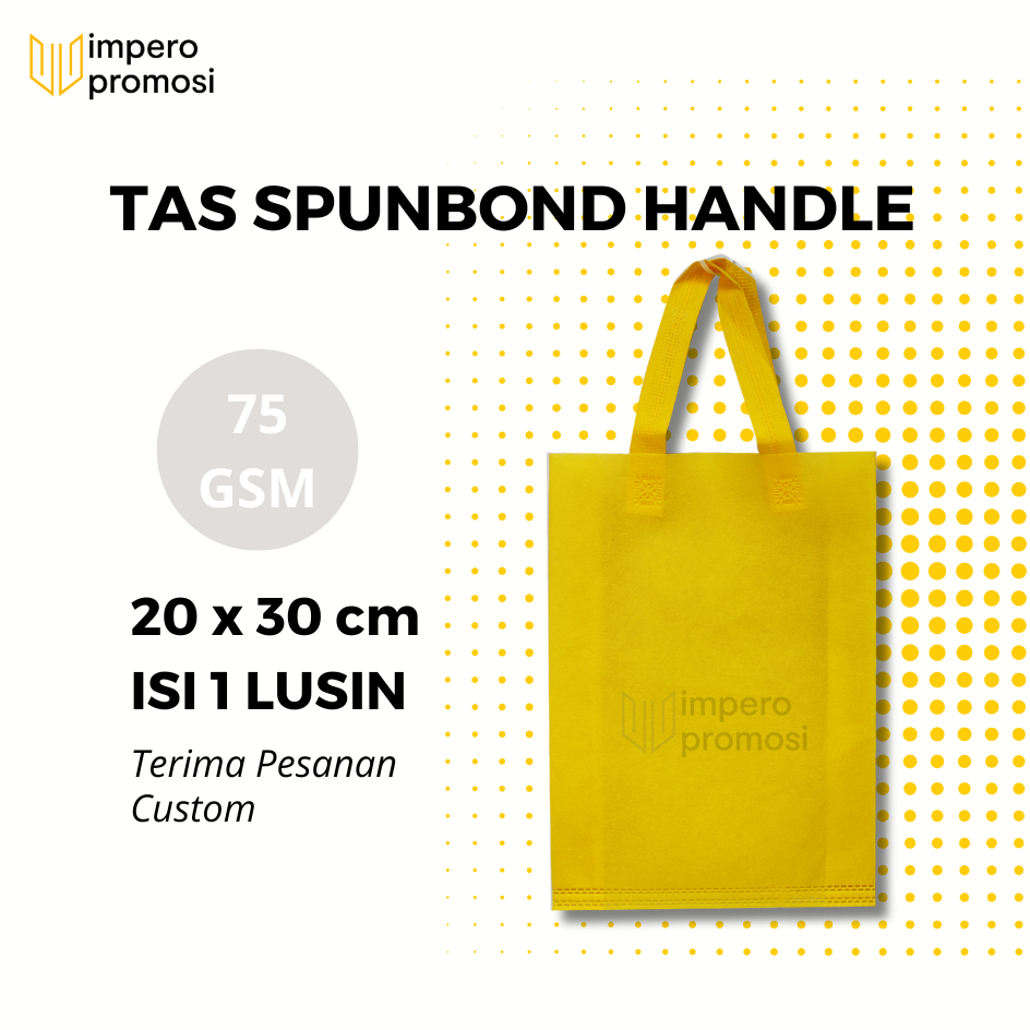 

Impero - GOODIE BAG SPUNBOND HANDLE 20x30 / Harga Satuan / Kantong Belanja Murah (Kuning)