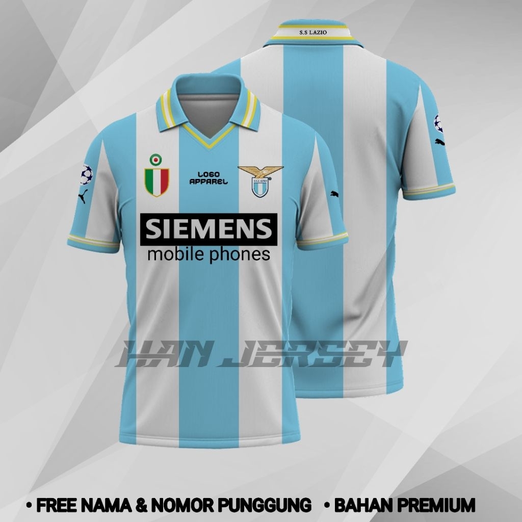 Jersey Bola Lazio European Retro 2000