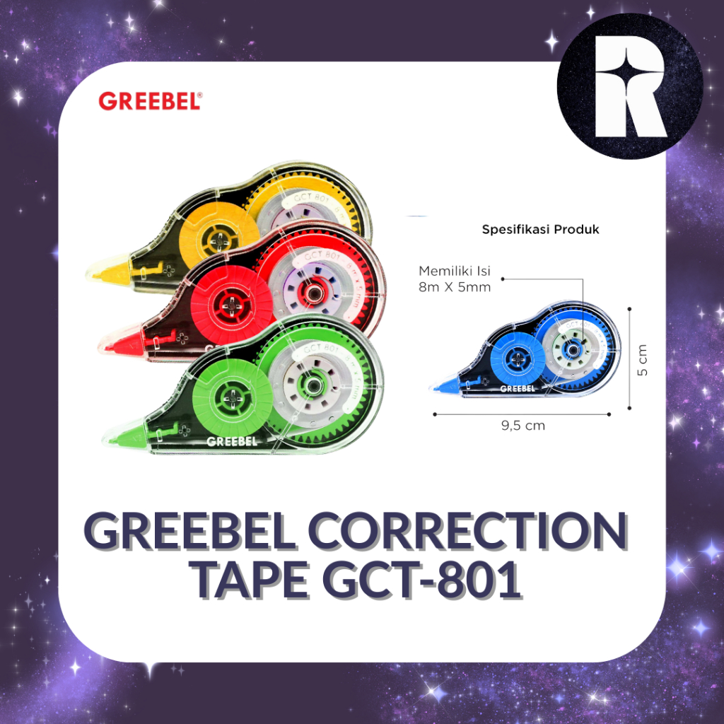 

GREEBEL CORRECTION TAPE GCT-801/ TIPE X KERTAS