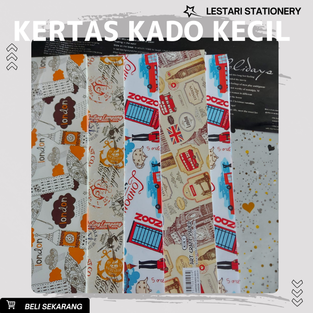 

Per 10 lembar kertas Kado Kecil Motif | Kertas Kado Kiky Motif | Kertas Kado motif