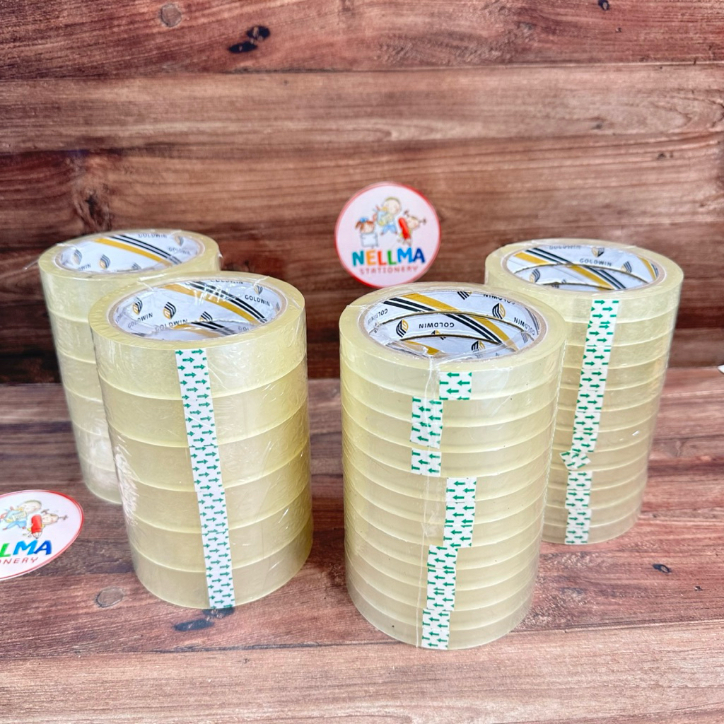 

Lakban Isolasi Bening Clear Goldwin 24mm/12mmx50meter 45micro ( satuan )