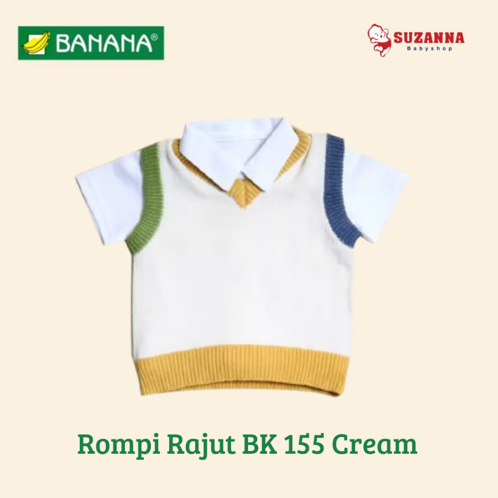 Banana 5858 Rompi Rajut Cream BK 155 - Rompi Set Anak
