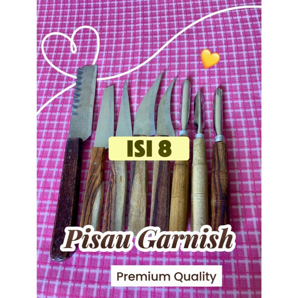 Isi 8 pisau ukir buah pisau garnish pisau carving pisau 1 set