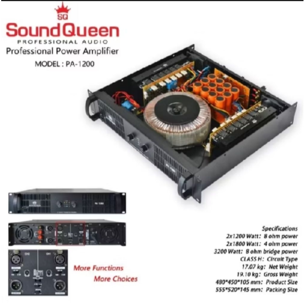 POWER AMPLIFIER SOUNDQUEEN PA-1200