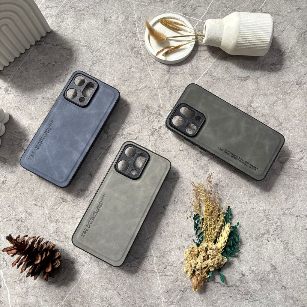 Case Oppo Reno 14 / Reno14 Pro 5G Leather Magnetic Suede Casing Tekstur Kulit Domba Halus Softcase