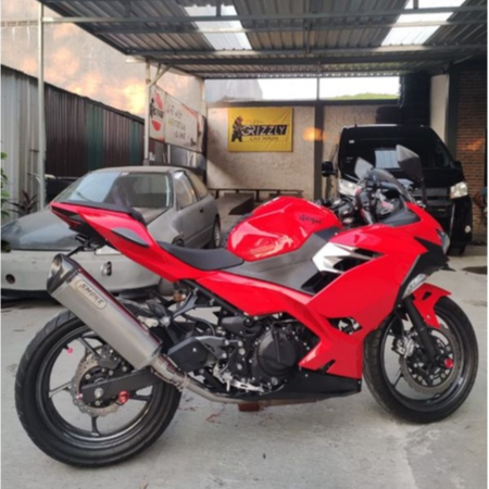 Knalpot Kawasaki Ninja 250 fi, Knalpot ninja 250 slip on original smokemuffler