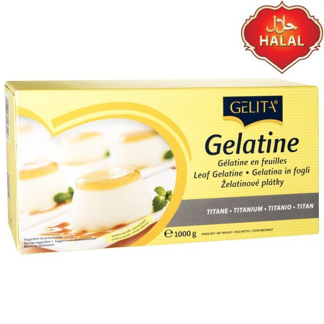 Gelita Gelatine Sheet HALAL ( LEMBARAN ) / Gelatin Lembaran Gelita