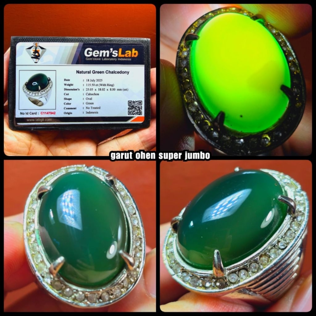 original batu ijo garut super jumbo kelas kontes HQ asli ( ohen )