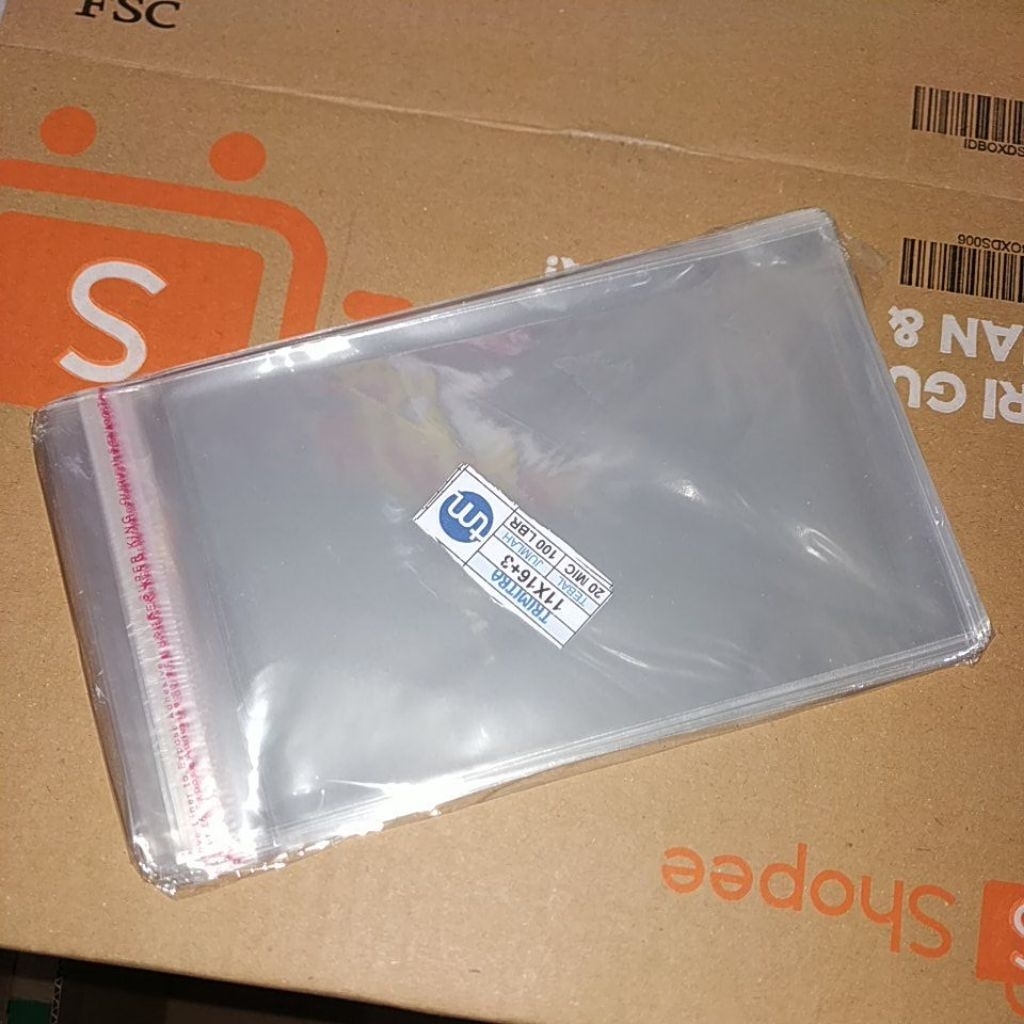 

Plastik opp undangan 11x16 cm dengan perekat isi 100