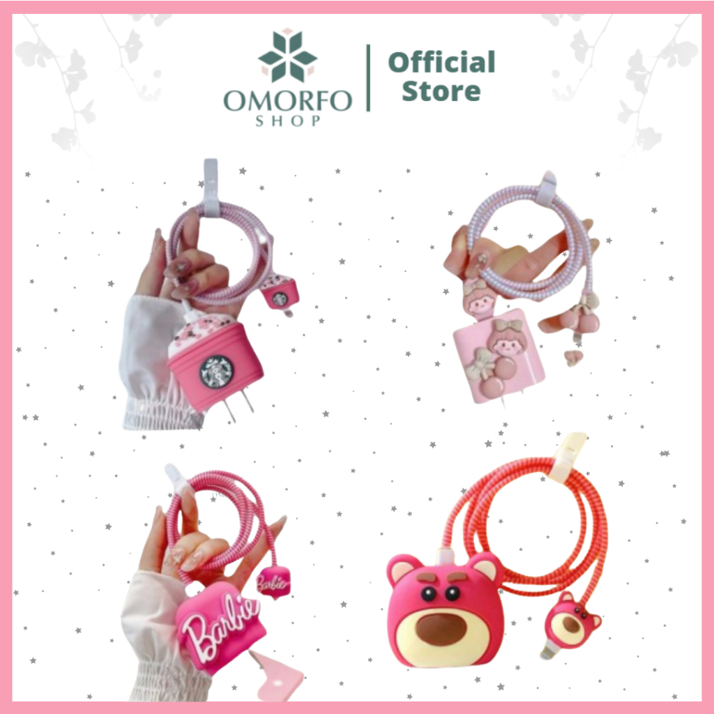 [Omorfo] Accessories Pelindung Kepala dan Kabel Charger / Case Charger / Cover Charger / Kabel Data