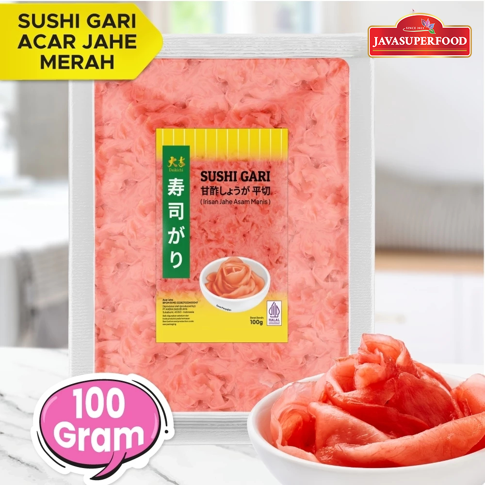 

DAIKICHI Sushi Gari Merah / Acar Jahe Merah / Red Ginger Pickle - HALAL
