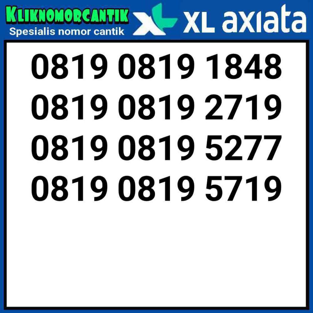 Nomor cantik XL Axiata 4G&5G Kartu perdana XL axiata DNC 7