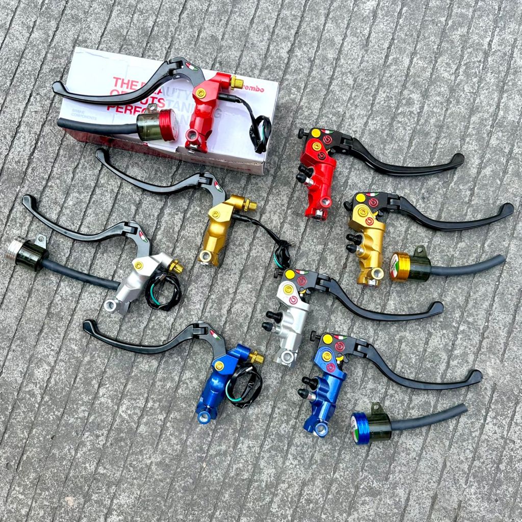 FULLSET MASTER REM RADIAL BREMBO IZUMI HANDLE KANAN TABUNG CNC + KIRI SWITCH REM KOPLING BISA LIPAT 