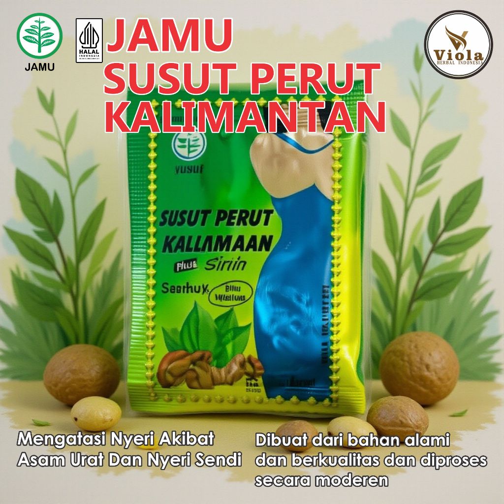 Jamu Pelangsing Herbal Alami Susut Perut Kalimantan Original 10Pcs