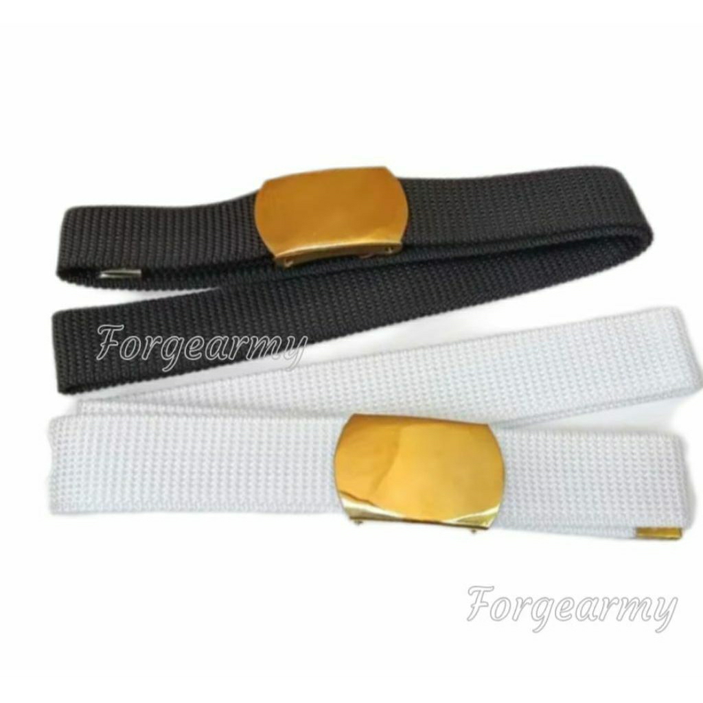 Sabuk pdh polos hitam dan putih